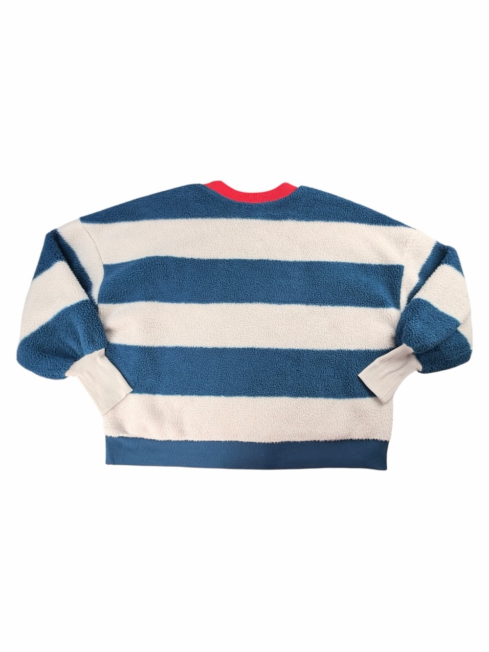 Anthropologie Maeve Women’s Cotton Sherpa Fleece Stipe Sweater Size Small - Picture 8 of 8